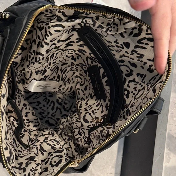 Jessica Simpson Black Textured Backpack - Picture 10 of 12